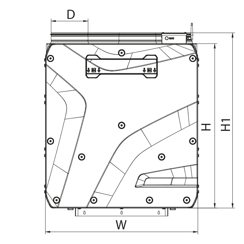 Blauberg Reneo S 550 R S21 - Dimensions