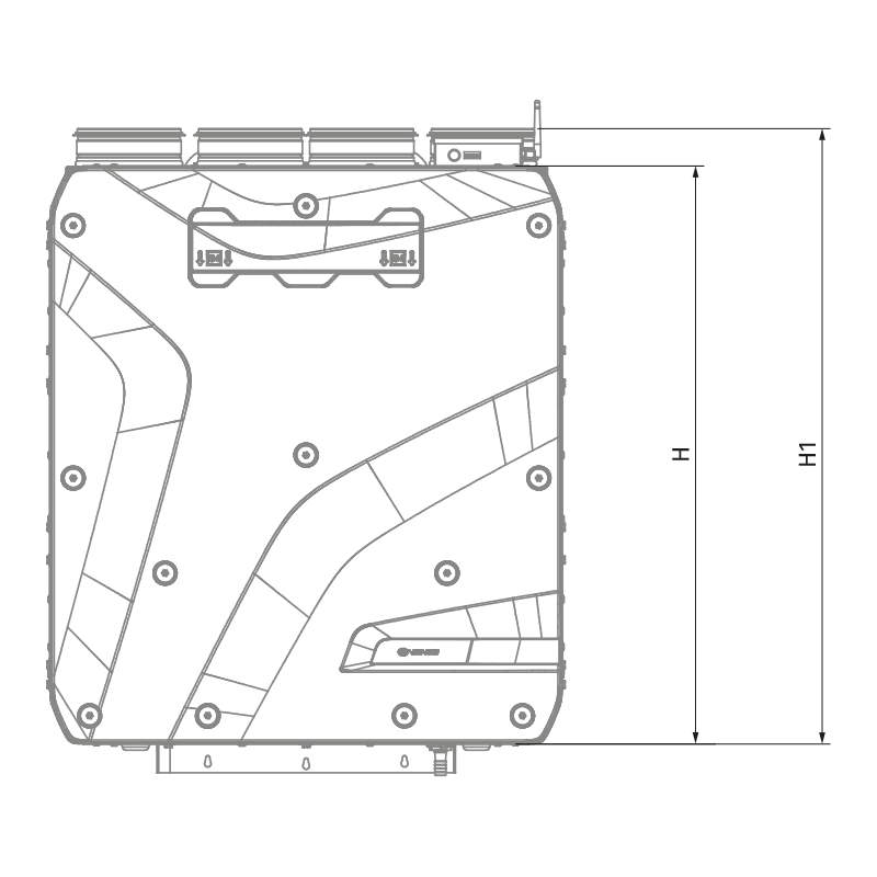 Blauberg Reneo SE 400 R S21 - Dimensions