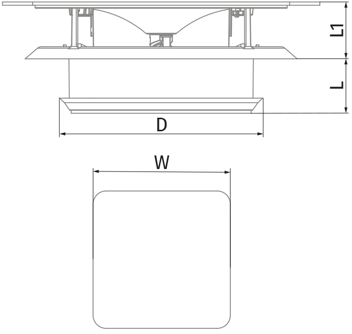 Blauberg VPD 125 C Black - Dimensions