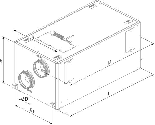 Blauberg KOMFORT EC LB 700 S21 - Dimensions