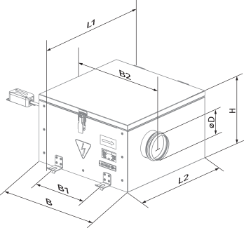 Blauberg Iso-RB EC 100 - Dimensions