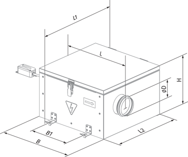 Blauberg Iso-RB 355 - Dimensions