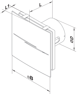 Blauberg Sileo Design V2 100 S - Dimensions