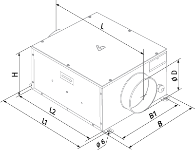 Blauberg Iso-B 160 - Dimensions