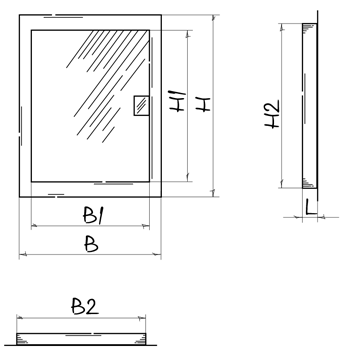 Blauberg RTMG 200x250 - Dimensions