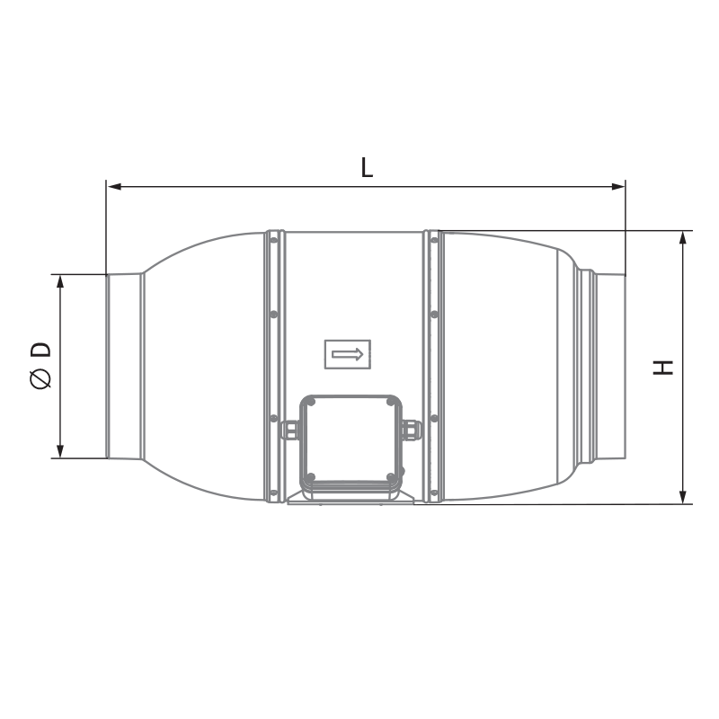 Blauberg Iso-Mix EC 200 - Dimensions
