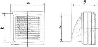 Blauberg Wind-K 125 H - Dimensions