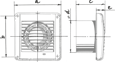 Blauberg Aero 150 ST - Dimensions