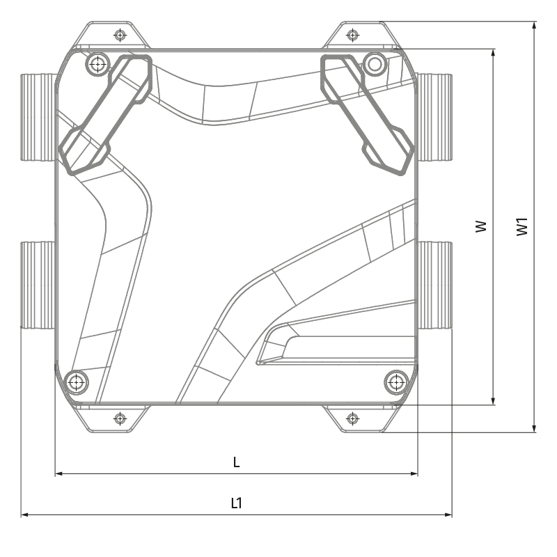 Blauberg Reneo-Fit D 100 R S14 - Dimensions