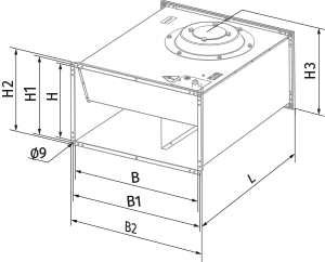 Blauberg Box-F 400x200 4D - Dimensions