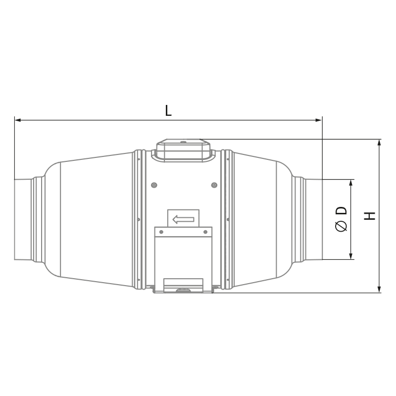 Blauberg Iso-Mix 100 TUS - Dimensions