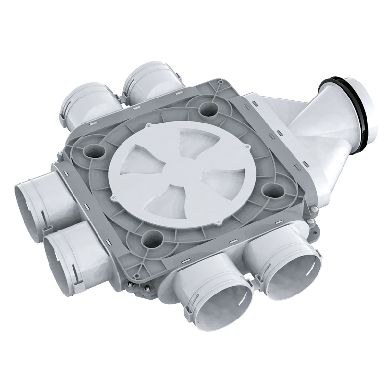 Series Blauberg BlauFast SR 125/90x6 51P - System 90 - Radial ductwork